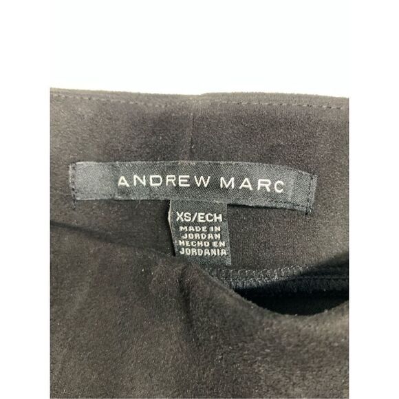 006 Andrew Marc faux suede black pull on pant size x-small - Picture 3 of 7